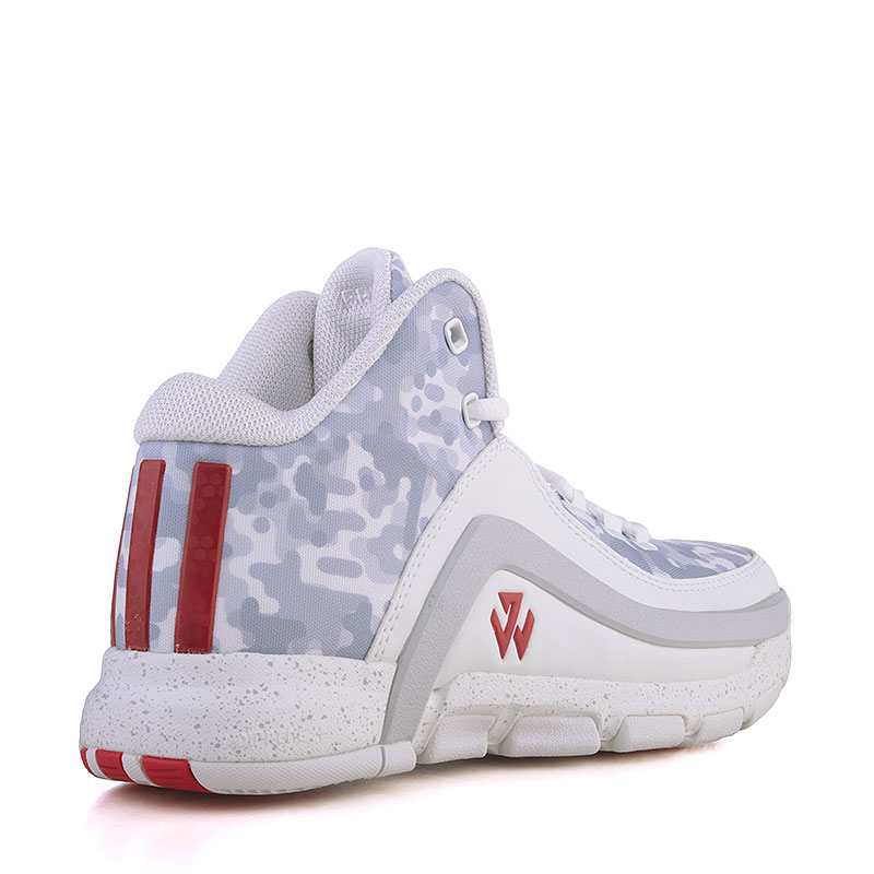 детские белые баскетбольные кроссовки  adidas J Wall 2 J D69778 - цена, описание, фото 2